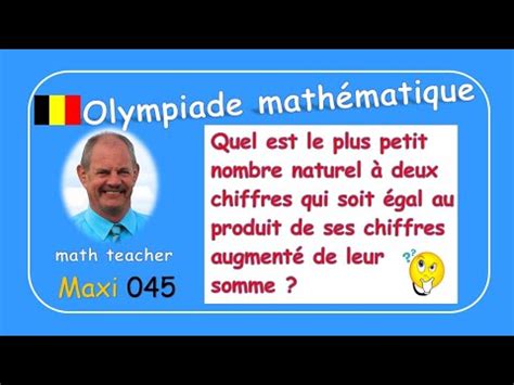 Olympiade mathématique Maxi 045 YouTube