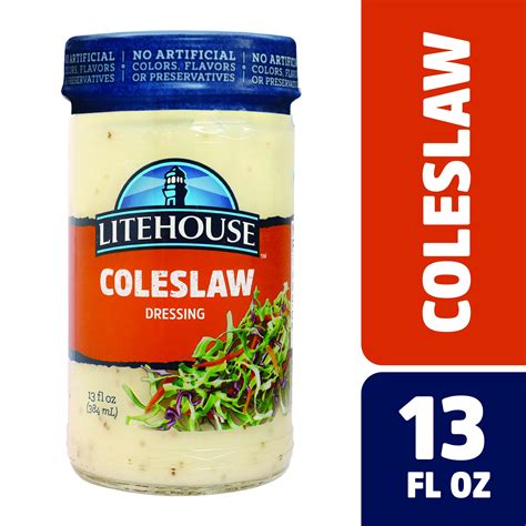 Litehouse Gluten Free Coleslaw Dressing 13 Fl Oz Jar