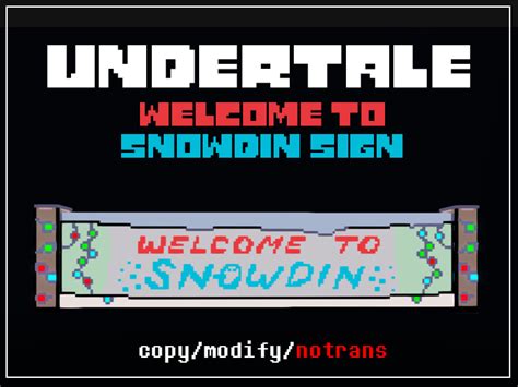 Second Life Marketplace Undertale Snowdin Sign