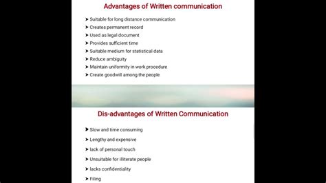 Advantages And Disadvantages Of Written Communication Shorts Communication Youtube