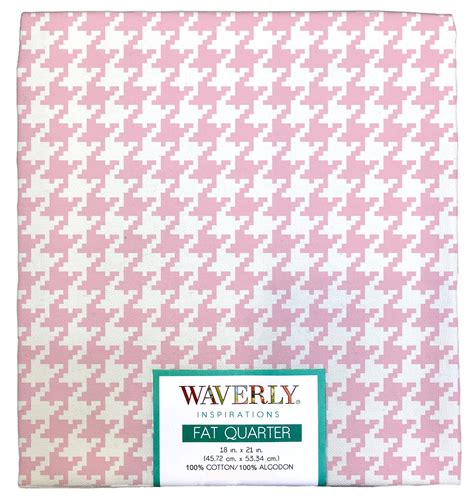 Waverly Inspirations 21 X 1 Yd 100 Cotton Houndstooth Precut Craft Fabric Pink And White