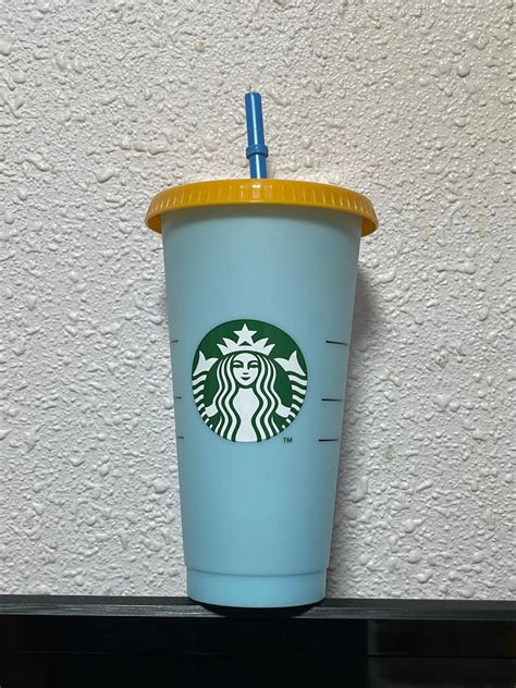 Starbucks Changing Color Cold Cup 24oz 709ml Furniture Home Living