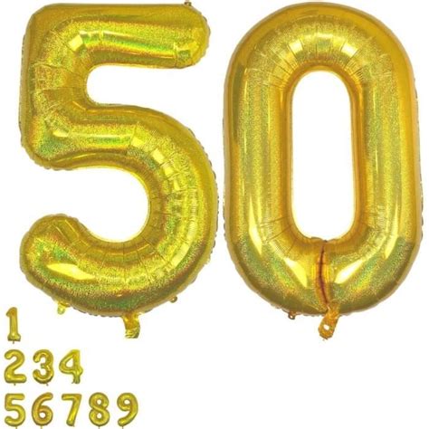 Ballon 50 Ans Or Xxl Ballon Anniversaire 50 Ans Decoration Ballon