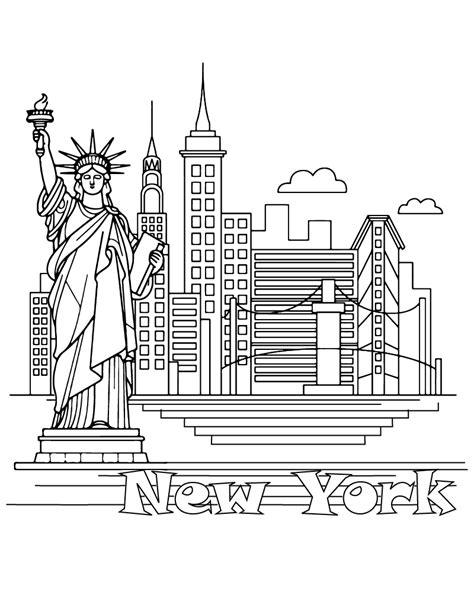 New York Coloring Page Coloring Page