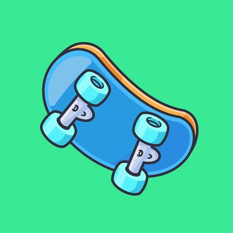 Icono Vectorial De Dibujos Animados Flotante De Patineta Ilustraci N