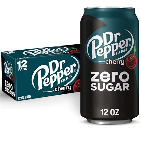 DR PEPPER Cherry Zero Sugar Soda, 12 fl oz cans, 12 pack- Buy Online in ...