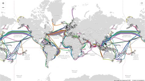 The map of submarine cables : r/MapPorn