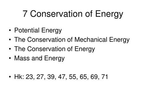 Ppt 7 Conservation Of Energy Powerpoint Presentation Free Download Id 5643496