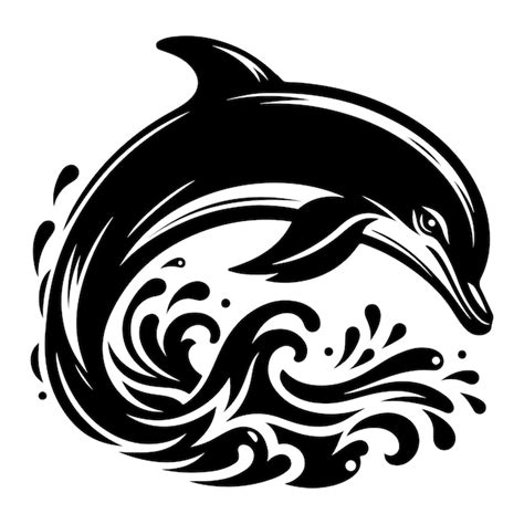 Premium Vector | Dolphin silhouette vector