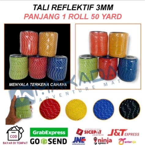 Jual Tali Prusik Reflektif Reflektor Scotlite Menyala Glow In The Dark