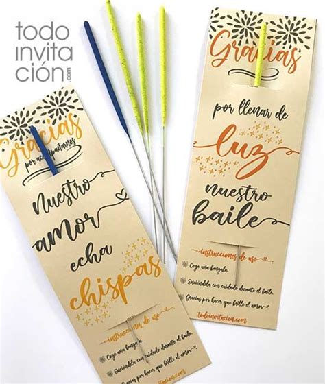 Tarjetas Gratis Para Las Bengalas De Tu Boda Imprimible