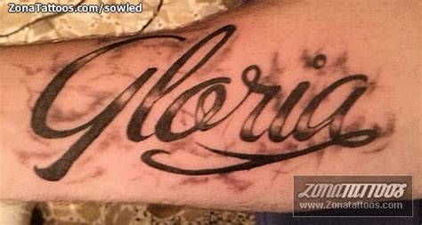 Tatuaje De Nombres Gloria Letras