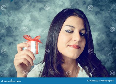 Mediterranean Young Woman With Long Brown Hair Stock Image Image Of