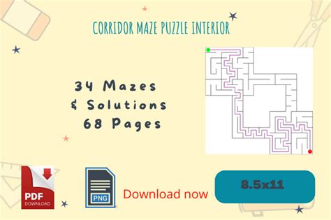 Maze Double Corridor Puzzle Interior Graphic By Sunday Design