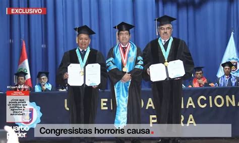 Congresistas Que Apoyaron Ley Recibieron Honoris Causa