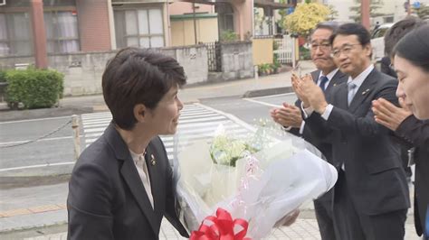 笠岡市の栗尾典子新市長が初登庁 初の女性市長「対話と調和で進めていく」 岡山 Ksbニュース Ksb瀬戸内海放送