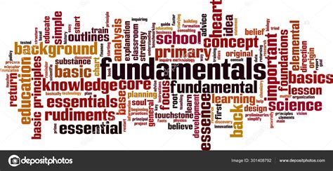 Fundamentals Word Cloud Concept Collage Made Words Fundamentals Vector