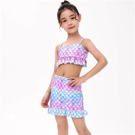 Dua Potong Gadis Kecil Ukuran Pakaian Renang Dua Potong Anak Baju Renang Anak Gadis Bikini