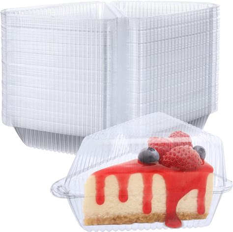 Luofur Pcs Triangular Cake Box Plastic Take Out Containers With