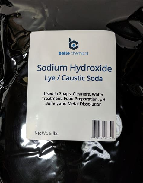 Belle Chemical Sodium Hydroxide Pure Food Grade Caustic Soda Lye 5 Pound