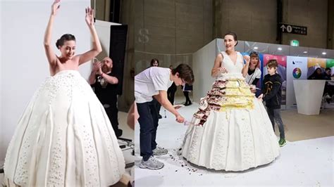 Mujer Obtiene Record Guinnes Con El Pastel En Forma De Vestido De Novia