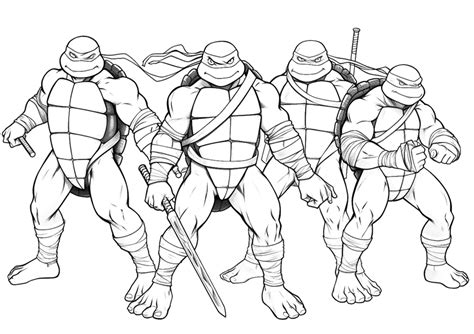 Ninja Turtle Michelangelo Coloring Page