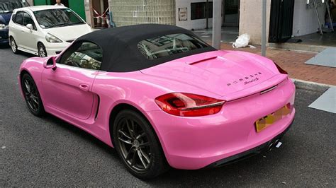 New Porsche Boxster S Wrapped In Pink For Hong Kong Customer