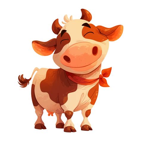 Cute happy cow cartoon illustration 46346681 PNG