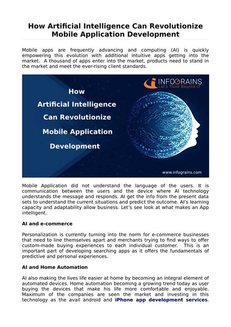 Ppt How Artificial Intelligence Can Revolutionize Mobile Application