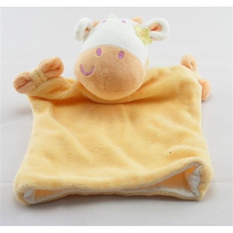 Doudou Plat Vache Girafe Jaune Siplec