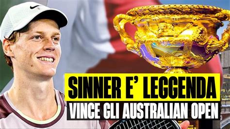 Ultim Ora Jannic Sinner Vince Gli Australian Open Dopo Una Clamorosa