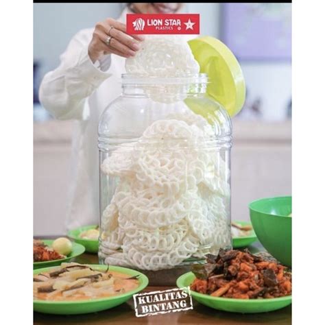 Jual Toples Kerupuk Keripik Jumbo Besar Bulat Liter Lion Star Hugo