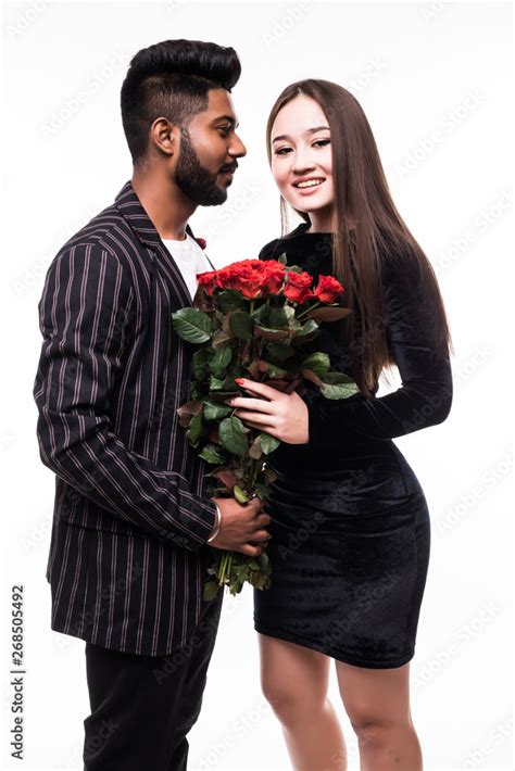 A Man Giving Roses To A Girl