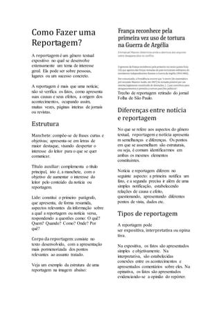 Como Fazer Uma Reportagem PDF