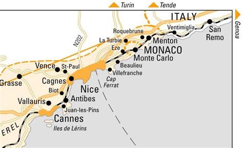 Nice to ventimiglia train map - Map of Nice to ventimiglia map ...