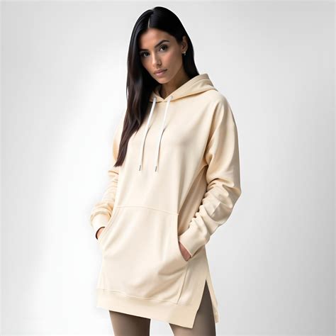 Womens Hoodie Dress Casual Long Sleeve Pullover Sweatshirt Dress
