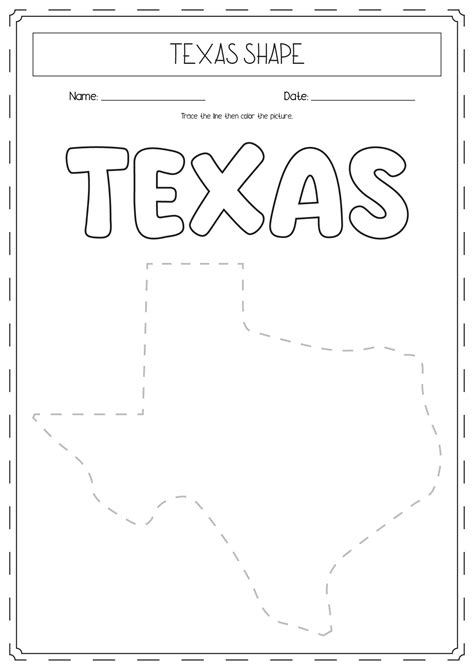 Texas Shape Outline Kindergarten Texas Texas Geography Texas History