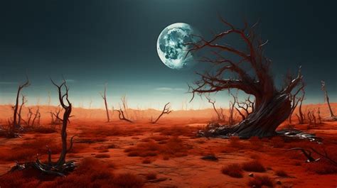 Premium Photo | Abstract halloween background with dead tree and