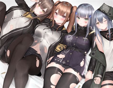 4K G11 Girls Frontline Women Mainiti Omoti Artwork HK416 Girls