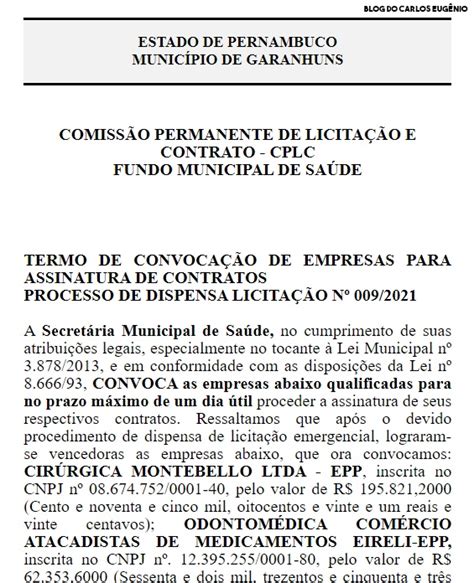 Blog Do Augusto Cesar Garanhuns Prefeitura Conclui Licitação Para