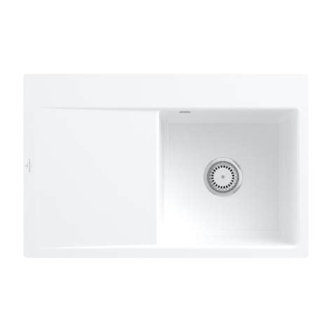 Villeroy Boch Subway Style 45 Flat Küchenspüle stone white 33471FRW