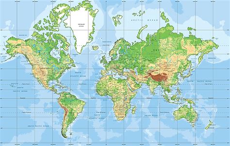 World Map - Mercator Projection - WorldAtlas