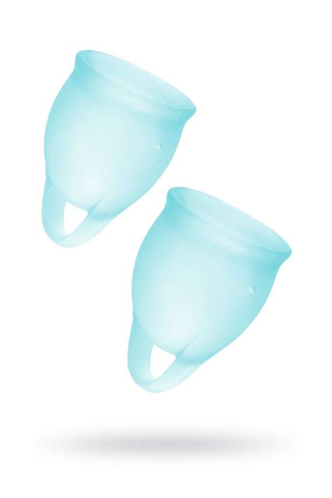Менструальная чаша Satisfyer Feel Confident, 2 шт в наборе, синий ...