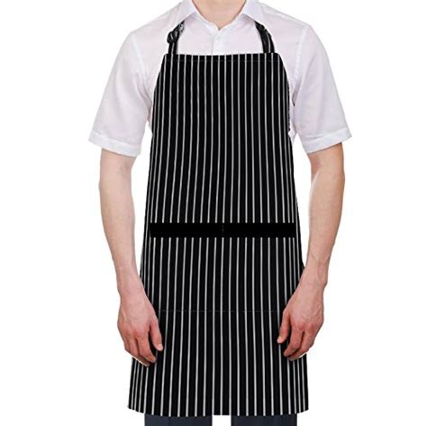 Hk004 Adjustable Pinstripe Bib Apron Pack Of 2 Syntus