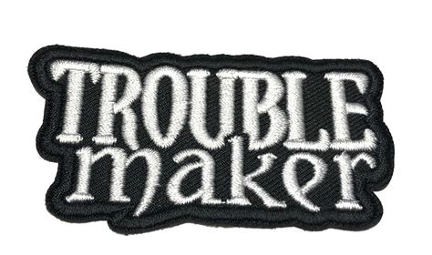 Trouble Maker W X T Iron Sew On Decorative Patch Ebay