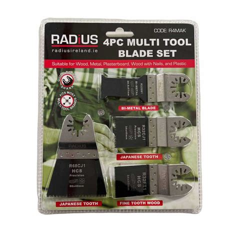 Radius 4 Pce Multi Tool Blade Set