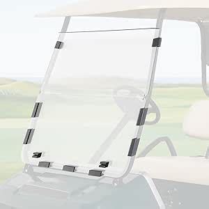 Amazon KEMIMOTO Foldable Golf Cart Windshield Compatible With Club