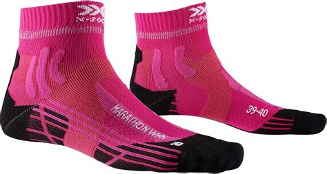 X Socks Damen Marathon Laufsocken Damen Pink Rosa Socken Amazon De