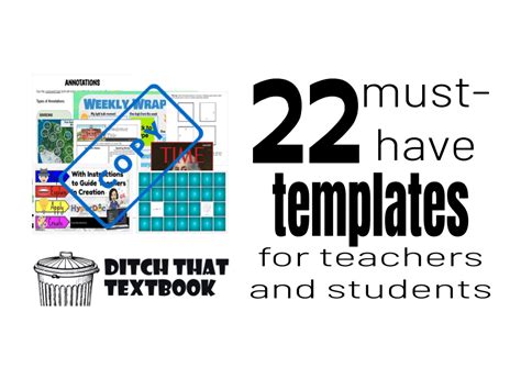 22 must-have templates for teachers and students - Ditch That Textbook