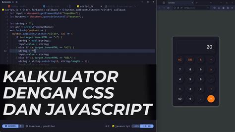 MEMBUAT CALCULATOR DENGAN HTML CSS DAN JAVASCRIPT YouTube